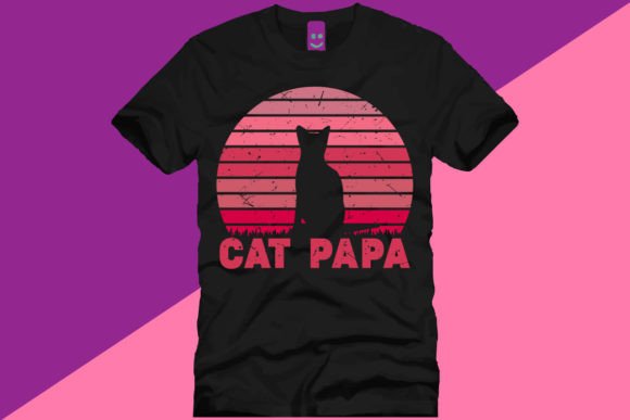 Cat Papa Vintage Retro T Shirt Design Review