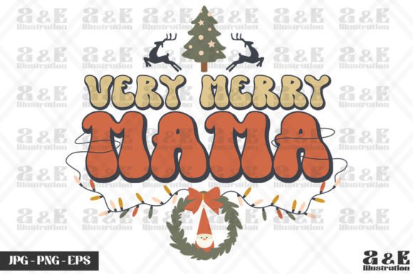 Cute Retro Very Merry Mama Xmas Review