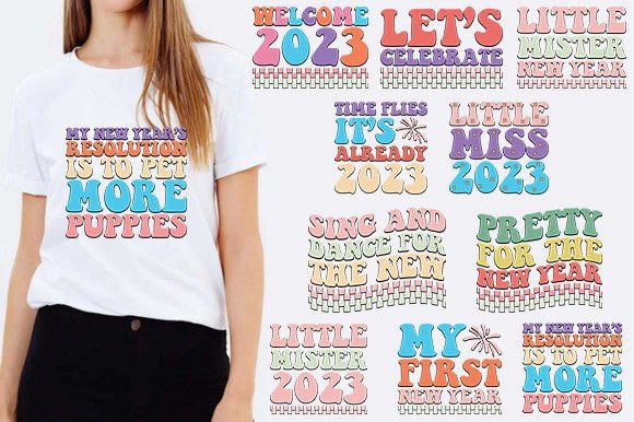 Happy New Year Retro Sublimation Design Review
