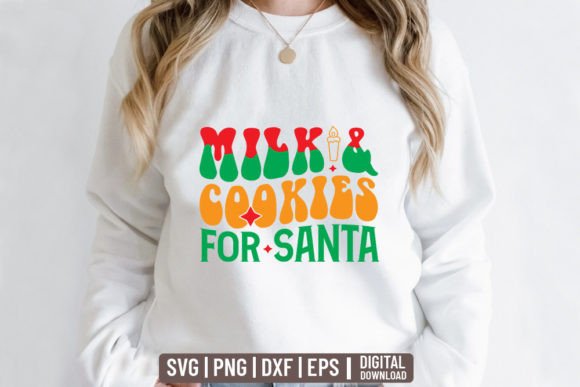 Milk Cookies for Santa - Retro Christm