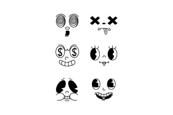 Retro Cartoon Faces Character Design Review