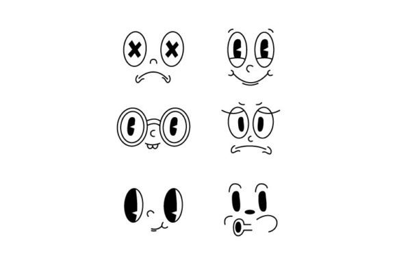 Retro Comic Faces Character Design Review