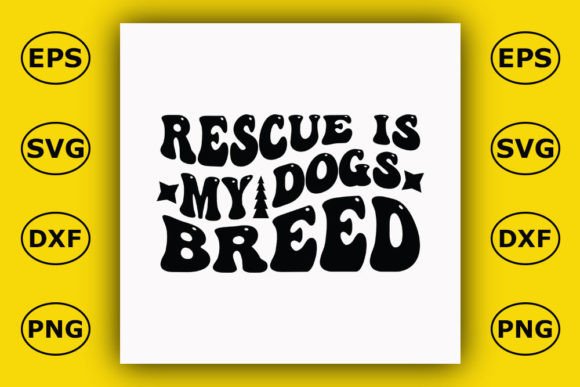 Retro Dog T-shirt Design, Rescue is My