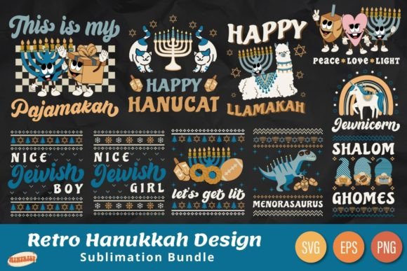 Retro Funny Hanukkah Design Bundles Review