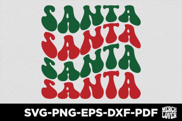 Retro Groovy Santa Funny Christmas Shirt