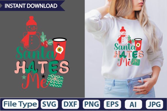 Santa Hates Me Retro Sublimation Design Review
