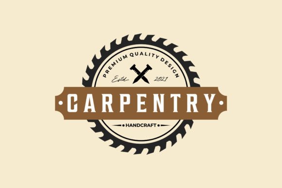 Vintage Retro Badge Carpentry Logo Review